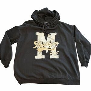 Michigan Detroit Graphic Hoodie Black Men’s Size Large